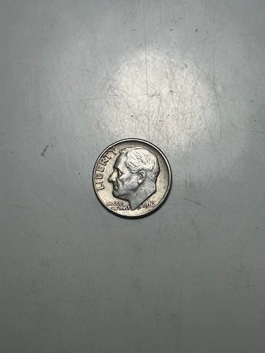 1962d silver dime AU