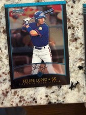 2001 BOWMAN MLB 1st PROSPECT ROOKIE CARD TORONTO BLUE JAYS FELIPE LOPEZ #266. rookie card picture