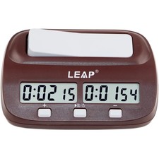 Schachuhr, Timer, digital, Countdown, analog, tragbar, Braun