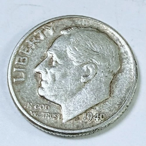 1949 P Roosevelt Dime 90% Silver 10c US Coin, EXTRA FINE CONDITION #6949