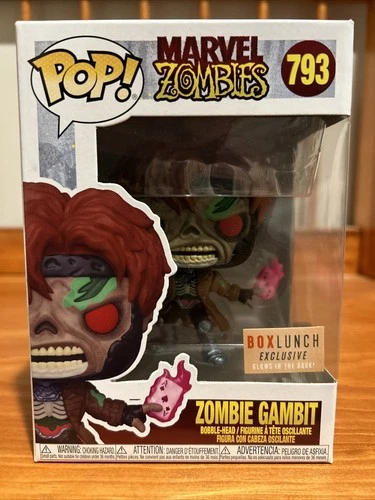 Funko Pop Marvel Zombies Zombie Gambit 793 Boxlunch Exclusive Glow In The Dark