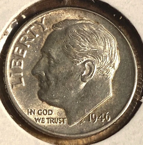 1946 & 1946-D - LOT OF 2 - High Grade - AU to UNC - U.S. SILVER ROOSEVELT DIMES