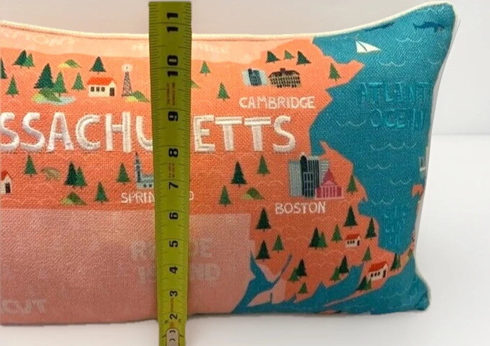 Nautical Coastal Throw Pillow Blue Cottage Core Northeast 20" Gift Blue Pink - Image 4 of 4