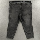 Torrid Womens Jeans Black Size 30 Sky High Skinny Super Soft Denim Cotton Blend