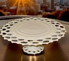 Pedestal Cake Plate/Stand  - VTG Westmoreland Vintage Doric Milk Glass 11-1/4"