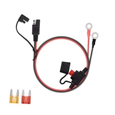 SAE Battery Connector, SAE to O Ring Terminal Harness, with 10A 16 AWG