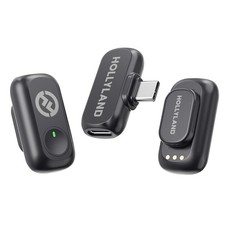 Hollyland Lark A1 Wireless Microphone for iPhone Mini Duo USB-C RX , Black