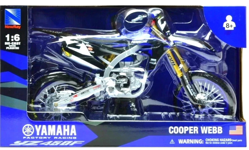 Cooper Webb #2 Star Yamaha YZ450F Motocross MX Bike Diecast Model Toy 1:6 LARGE - Image 2 of 3
