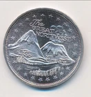 THE GREAT NORTHWEST  1 TROY OUNCE 999 SILVER ROUND MT HOOD AND MT ST HELENS