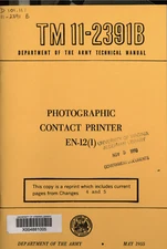 67 Page TM 11-2391B PHOTOGRAPHIC CONTACT PRINTER EN-12(1) EN-12(2) Manual on CD