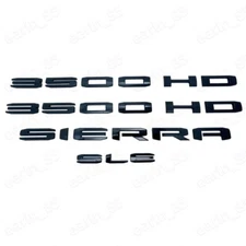 2020 -25 GMC Sierra 3500 HD SLE Door Tailgate Emblem Nameplate Letters Glossy