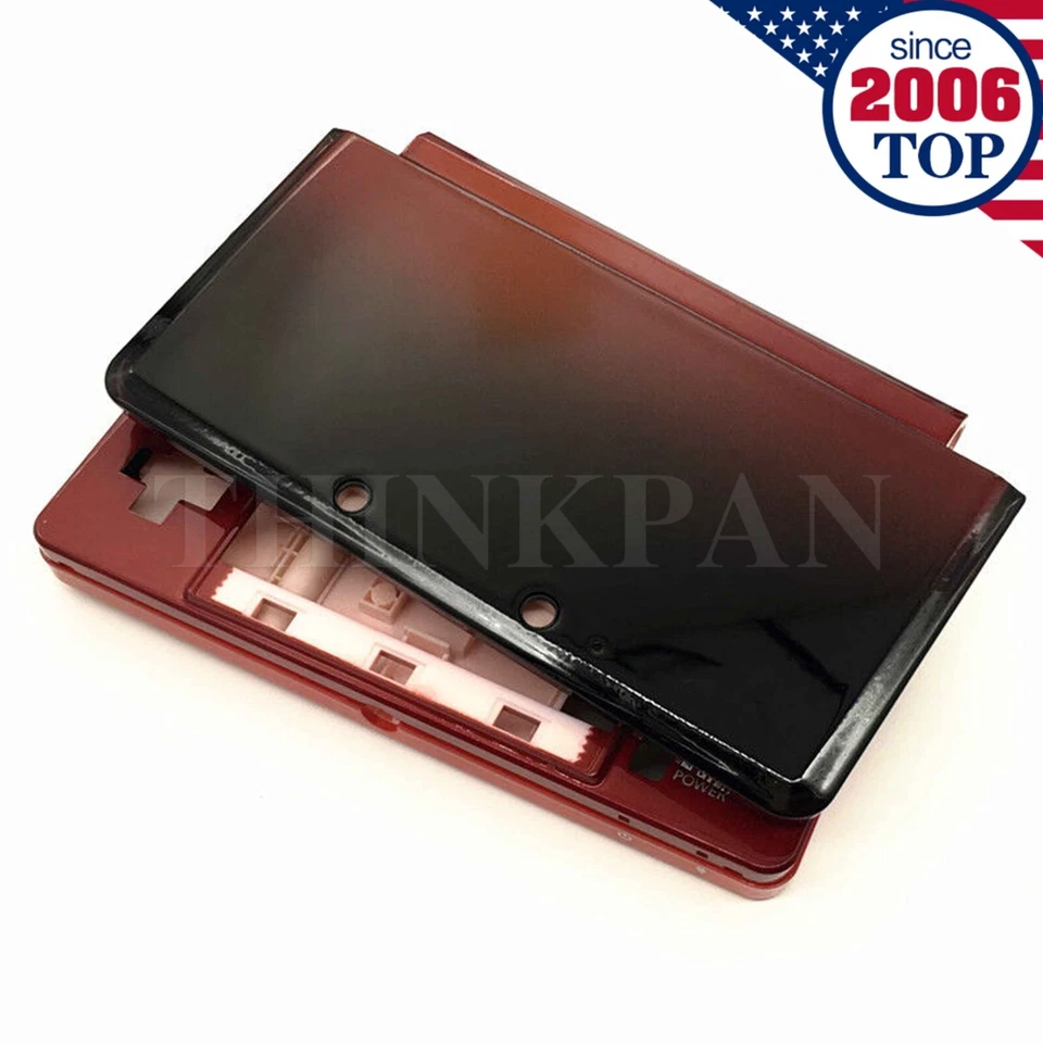 Full Housing Shell Cover Case Replacement for Nintendo 3DS System Console Red - Image 2 of 4