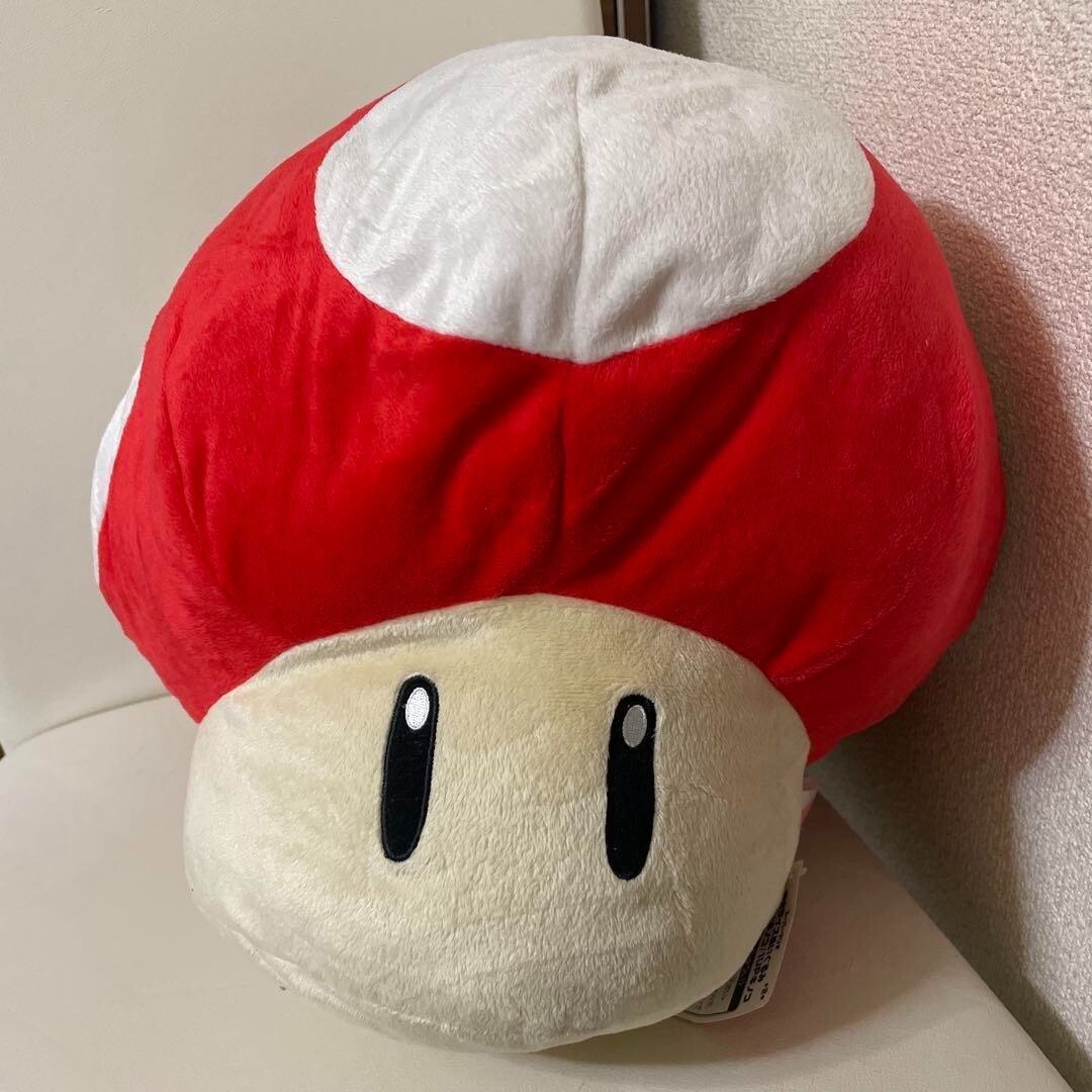 Japan GAME SUPER MARIO Super Mushroom plush doll big Healing items Good product