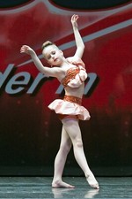 Girls 10 stunning 2pc custom contemporary/lyrical costume w/Swarovski crystals 