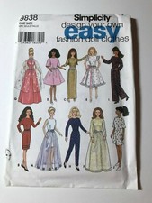 Simplicity Crafts Doll Clothing pattern 9838 doll size 11-1/2" Uncut