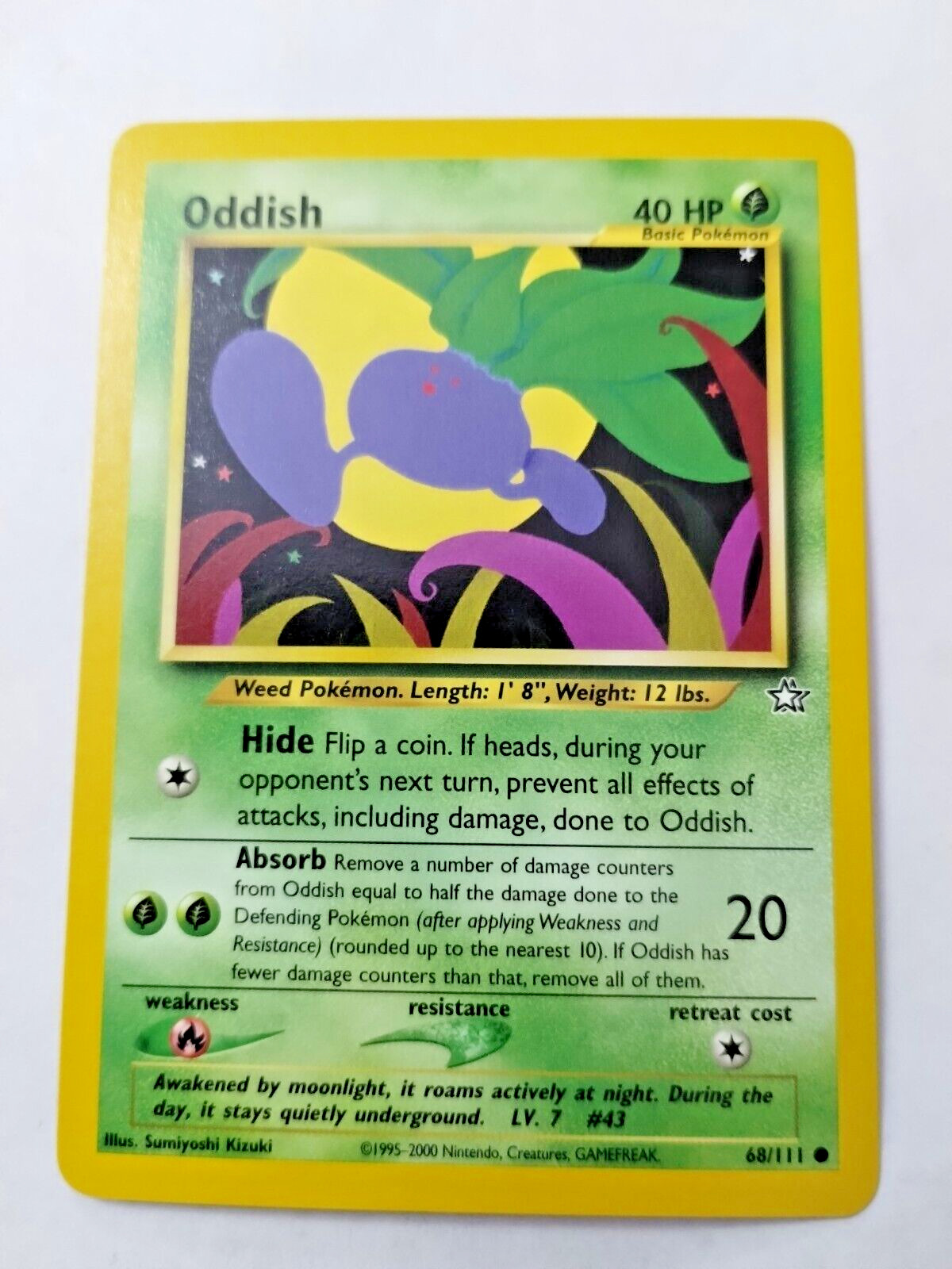 Pokémon TCG Oddish Neo Genesis 68 Regular Unlimited Common - Uncirculated