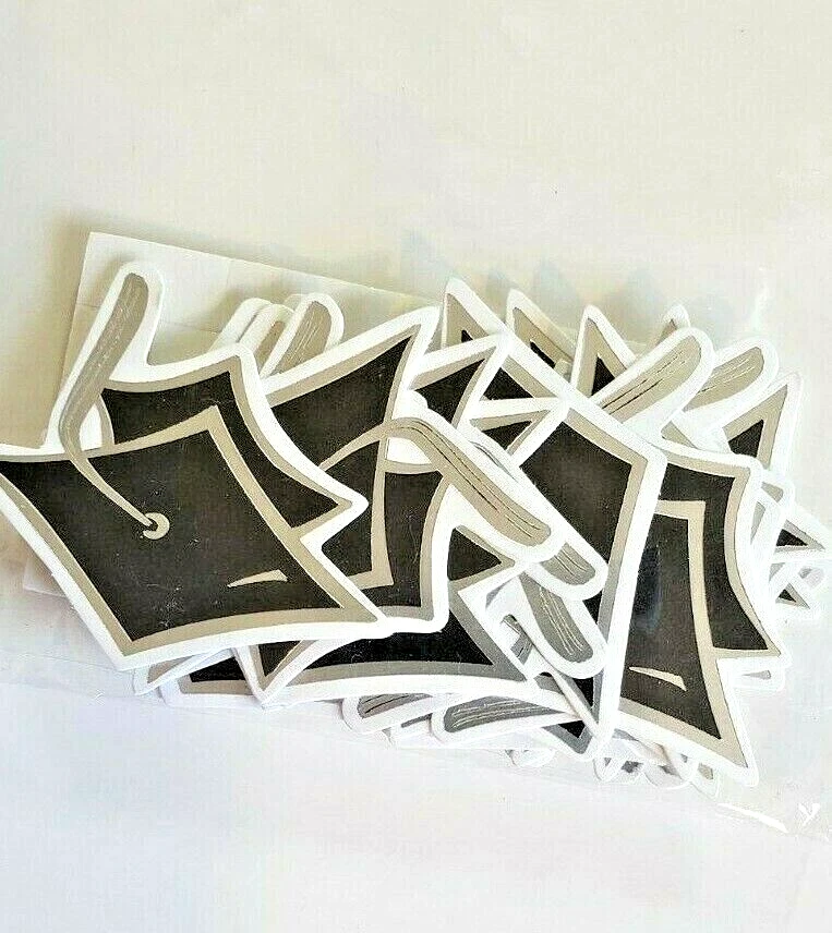 ЧЕРНАЯ/СЕРЕБРЯНАЯ ВЫПУСКНАЯ КЕПКА Gartner Studios штамповка с клеем - 25 шт. - Изображение 3 из 4