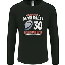 30 Year Wedding Anniversary 30th Rugby Mens Long Sleeve T-Shirt