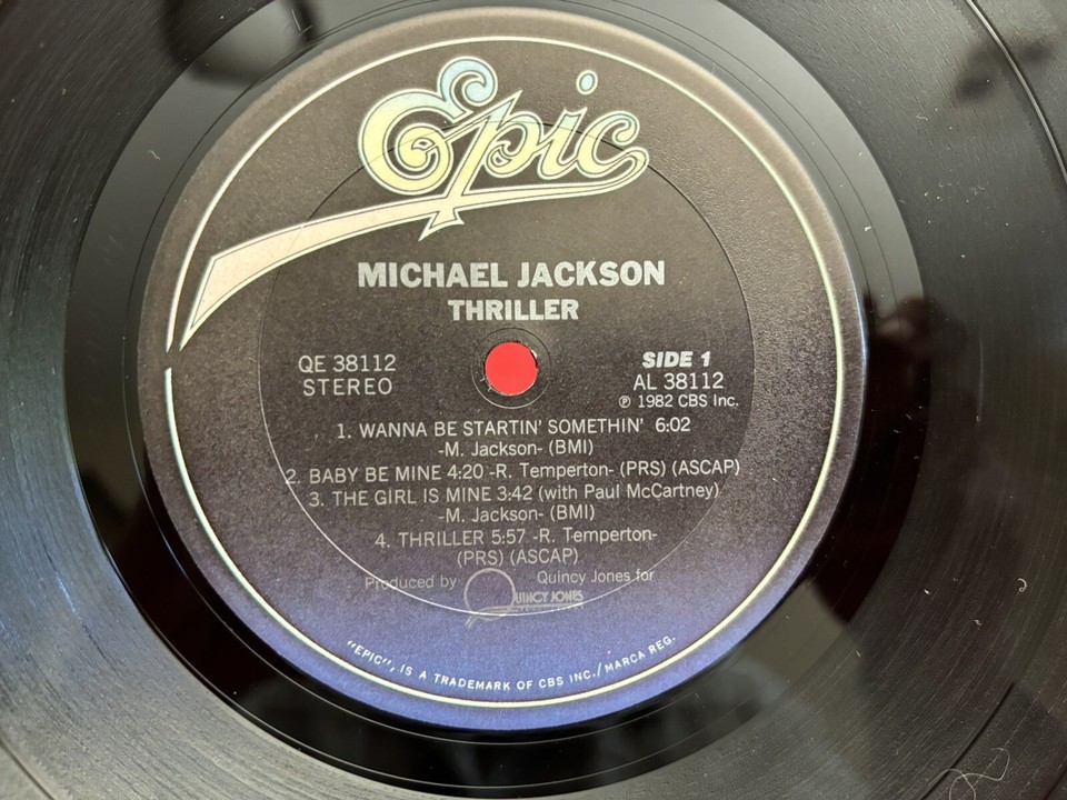 Michael Jackson Thriller *NEAR MINT* Vinyl LP Rare Cover Error 1st