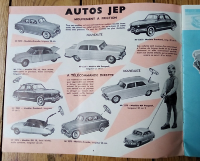 ANCIEN CATALOGUE JOUET ancien Train voiture circuit La voie H.O. JEP C6
