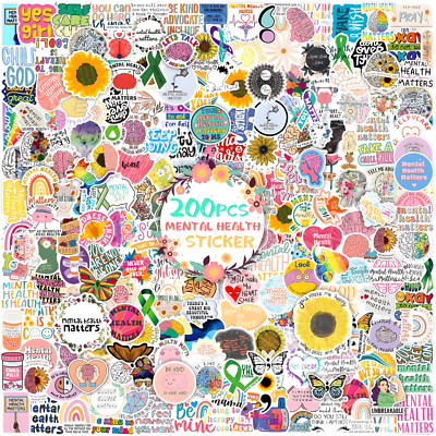 200pcs Mental Health Stickers Decals, Mental Health Awareness Stickers ...