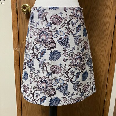 LOFT Outlet Floral A-Line Mini Skirt Tapestry Thick Paisley Women's