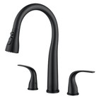 New ListingBlack Kitchen Faucet 3 Hole with Pull Down Sprayer, 2-Handle High Arc Kitchen.