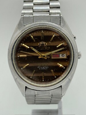 Orient Crystal Automatic 469WA3-81 Wrist Watch Japan Date/Day Vintage 21 Jewels