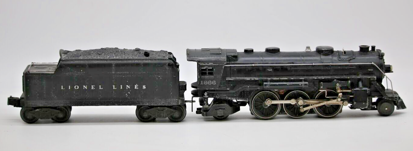 Vintage Lionel Post War 1666 Prairie 2-6-2 Steam Locomotive with 2466WX Tender  