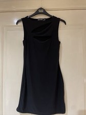 Wavey Urban Outfitters Cut Out Black Bodycon Mini Dress Size 10 New