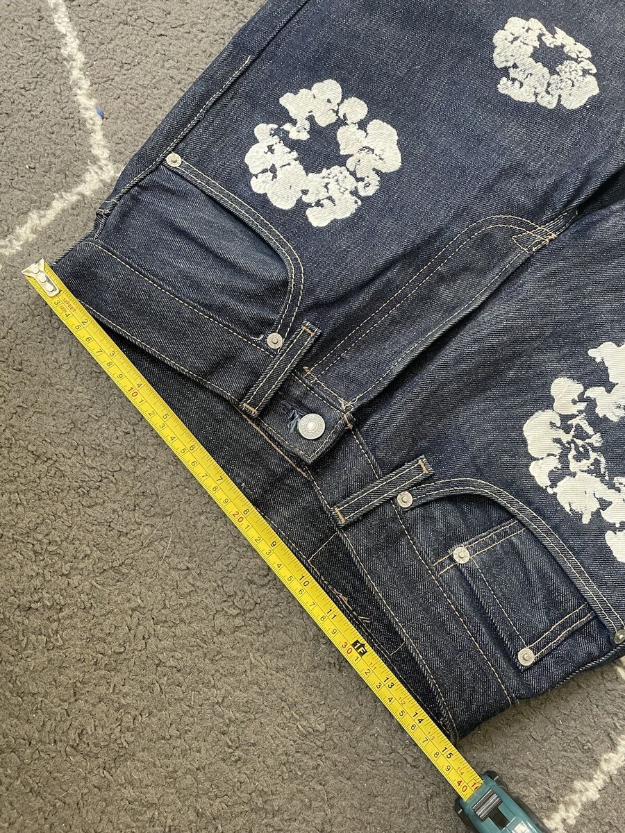 Denim Tears Levi's Raw Denim Cotton Wreath Selvedge Jeans Sz Denim Tears Levi's Raw Denim Cotton Wreath Selvedge Jeans Sz