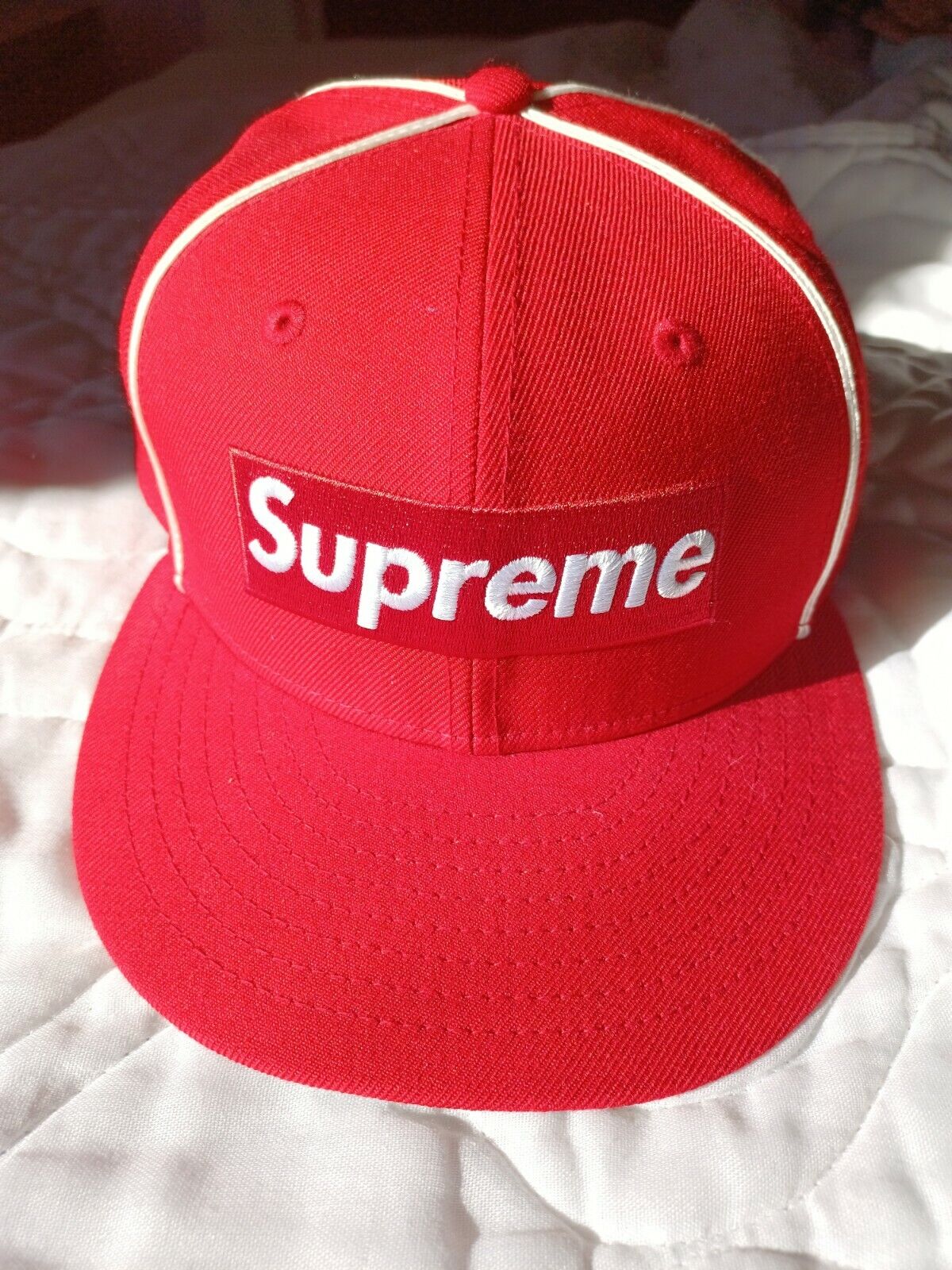 Supreme X New Era Fitted Hat Red 7 1/4 SS17