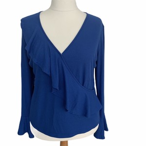 blue wrap jumper