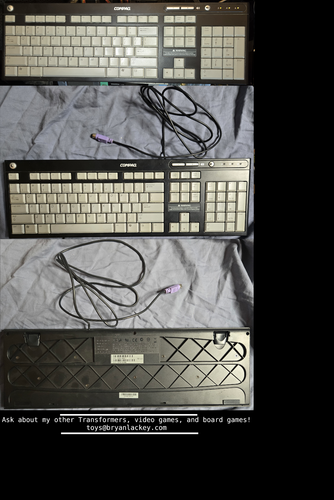 New OEM Vintage Compaq wired PS2 Black & Gray Keyboard 5188-0989 5137 ...