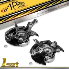 2x Steering Knuckle & Wheel Hub Bearing Assembly Front for Honda CR-V 2007-2009