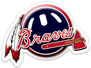 Atlanta Braves Logo Type W Feather Tomahawk Mlb Baseball Die Cut Magnet Ebay