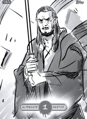 [DIGITAL CARD] Topps Star Wars - Qui-Gon Jinn Phantom Menace 22 W1 Alt Sketch 1