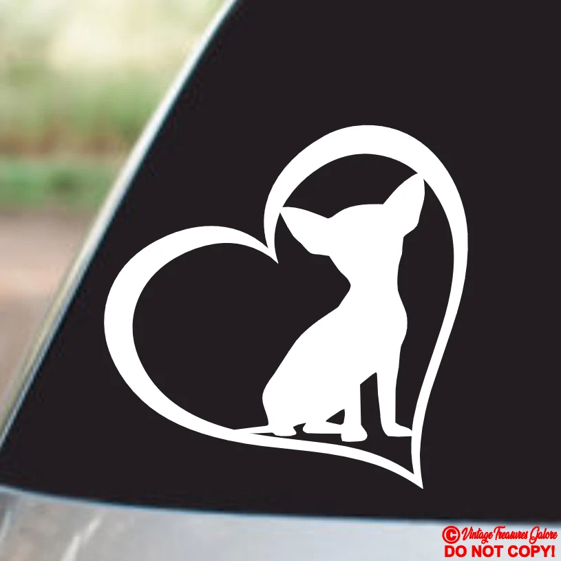 Chihuahua Dog Car Or Laptop Vinyl Decal (External | India