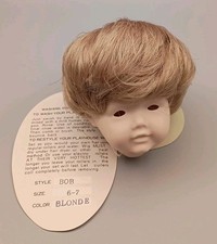 Playhouse Collections Doll Wig Bob Size 6-7 Blonde Full Cap Short Straight NEW