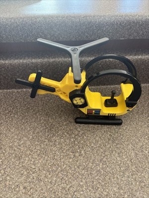 Kidkraft Yellow Wooden & Plastic Fire Station Rescue Helicopter Play Pretend Toy