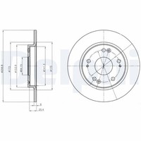 2X Delphi Bremsscheibe BG4280 FüR Honda CR ZF IMA ZF1 ZF2