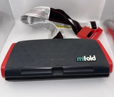 Mifold Grab& Go Compact Car Booster Portable Seat Gray Red Traveling Seat NO BOX