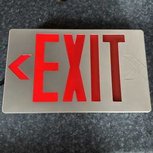 Emergency Exit Sign 110v LED Battery Backup
