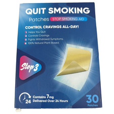 Quit Smoking Patches 7 mg Control Cravings All Day 30 Patches Stop Aid Step 3
