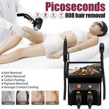 New 2 In1 808nm Diode Laser Nd Yag Laser Pico Laser Tattoo Hair Removal Machine