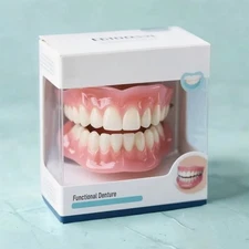 Smile Snap On Upper + Lower False Teeth Dental Veneers Denture Tooth Cover Set
