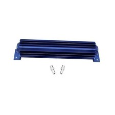 1 Set Blue Aluminum Universal 12" Dual Pass Finned Transmission Oil Cooler