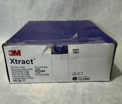 3M  710W Xtract  6'' Net Sanding Discs Cubitron II   Hook and Loop 50 Pack 120+
