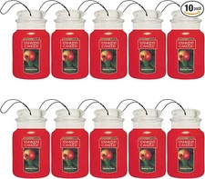Yankee Candle Car Jar Air Freshener Fragrance MacIntosh Scent, 10 Packs