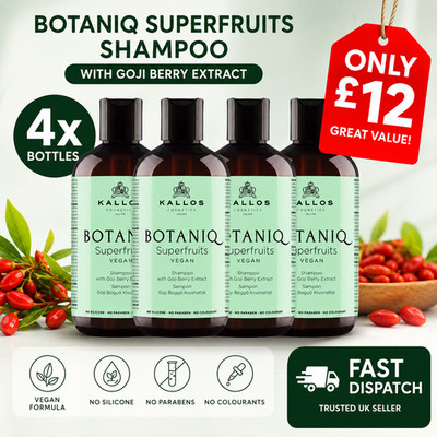 Kallos Botaniq Superfruits Vegan Shampoo mit Goji Beeren Extrakt 300ml 4 für...